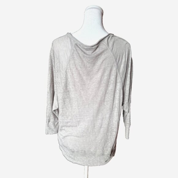 Lucky Lotus Light Gray Dolman Sleeve Knit Pullover Top Women’s Small Relaxed Fit - Picture 2 of 4